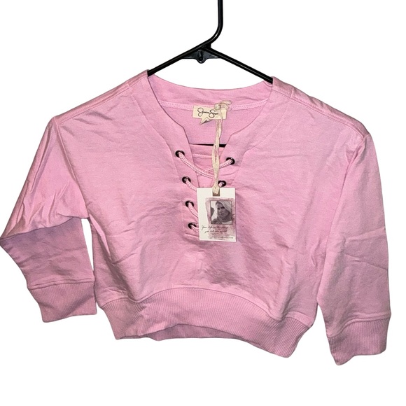 Jessica Simpson Girls Pink Sweatershirt NWT - Picture 1 of 2